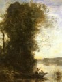 Le Batelier Quittant La Rive Avec Une Femme Et Une Femme Jean Baptiste Camille Corot arroyo